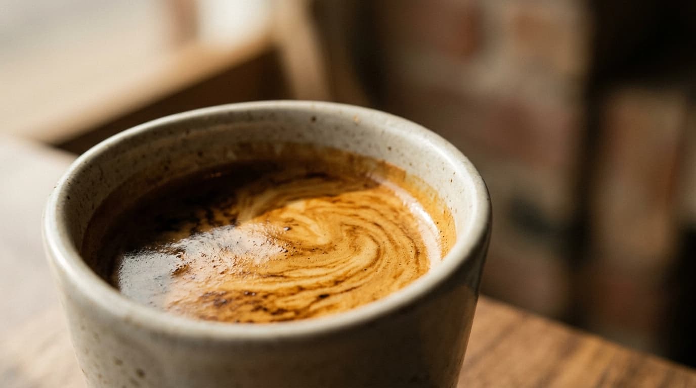 Fresh espresso crema
