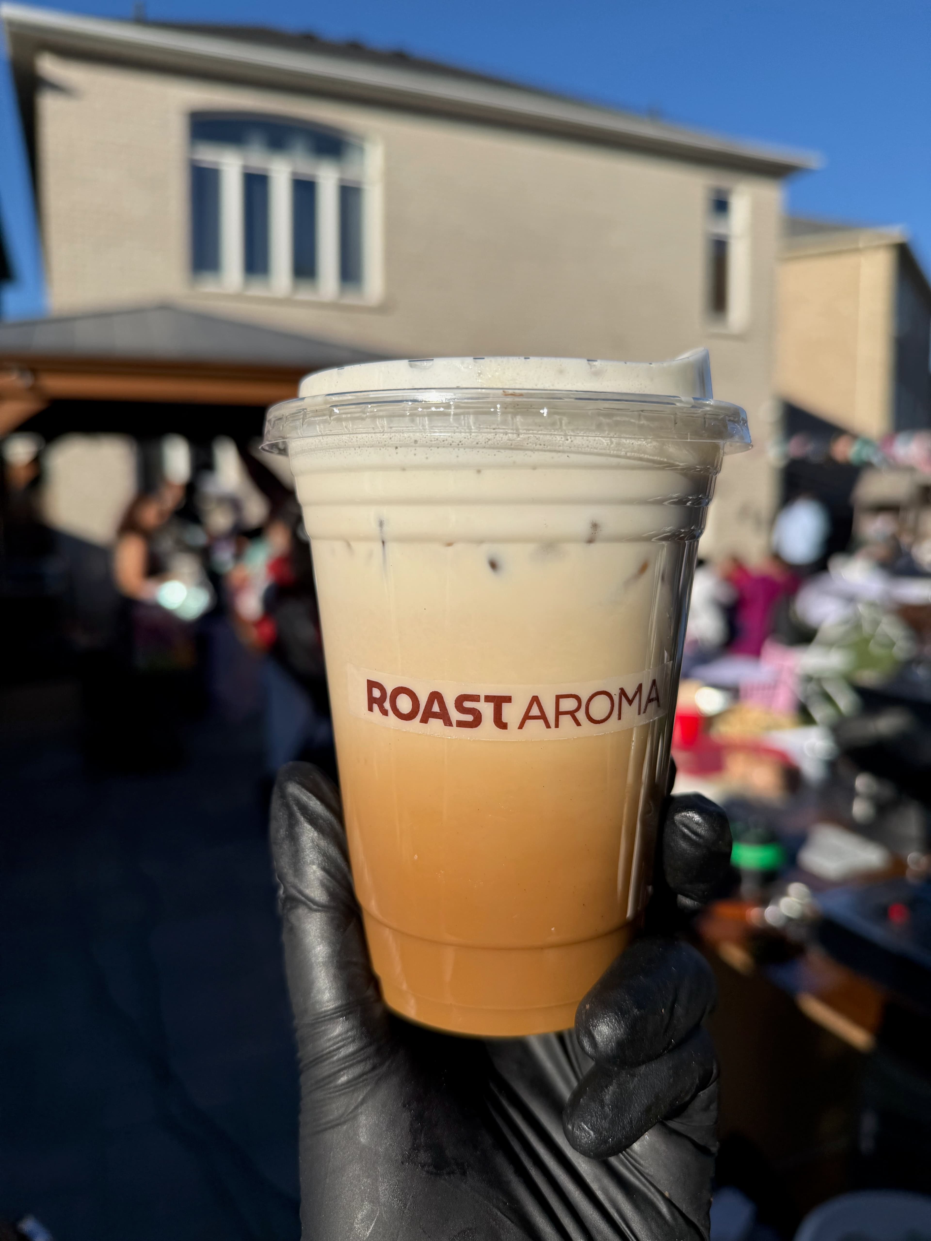 Mobile coffee cart setup at venue