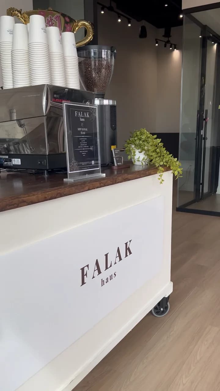 RoastAroma coffee cart branded for a product launch