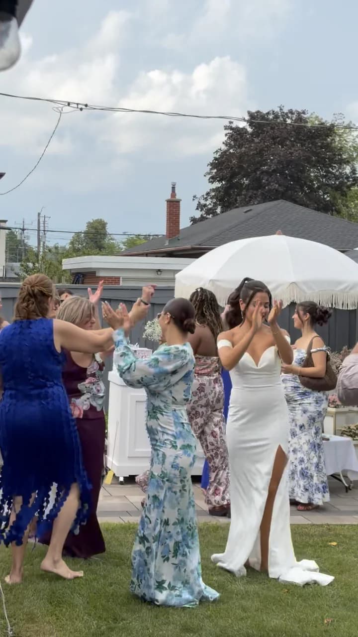 Guests dancing together at a private celebration