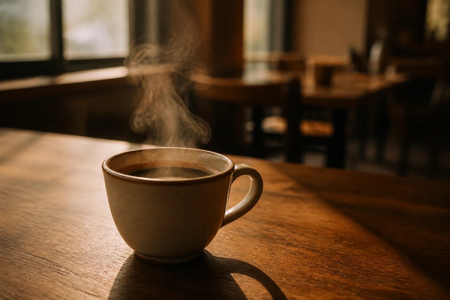 Fresh coffee served in a relaxed restaurant